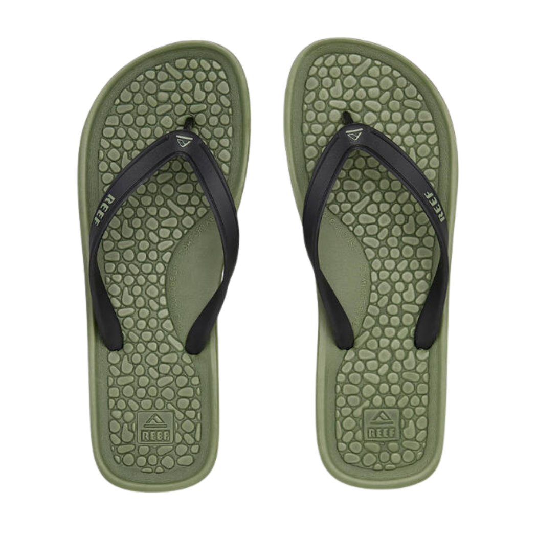 Reef G Land Thong Olive Black