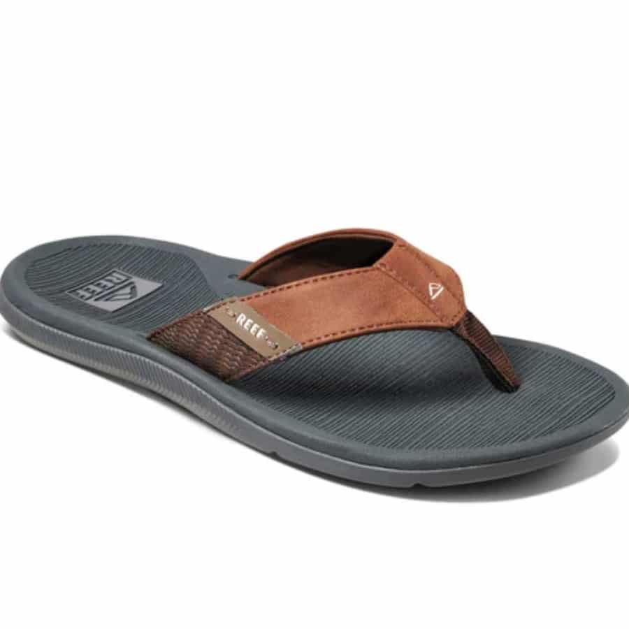 Reef Santa Ana Grey Tan Thongs