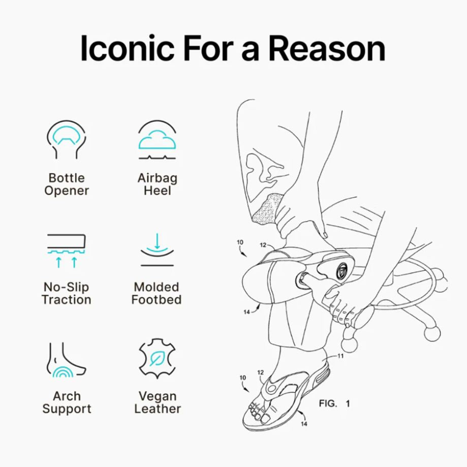 Reef Fanning Thong Black Silver