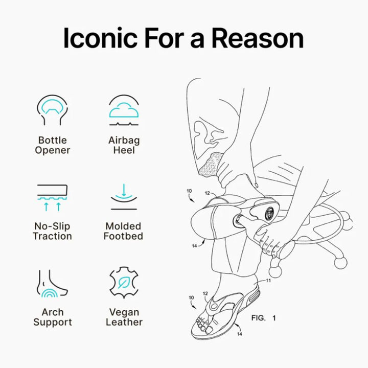 Reef Fanning Thong Black Silver