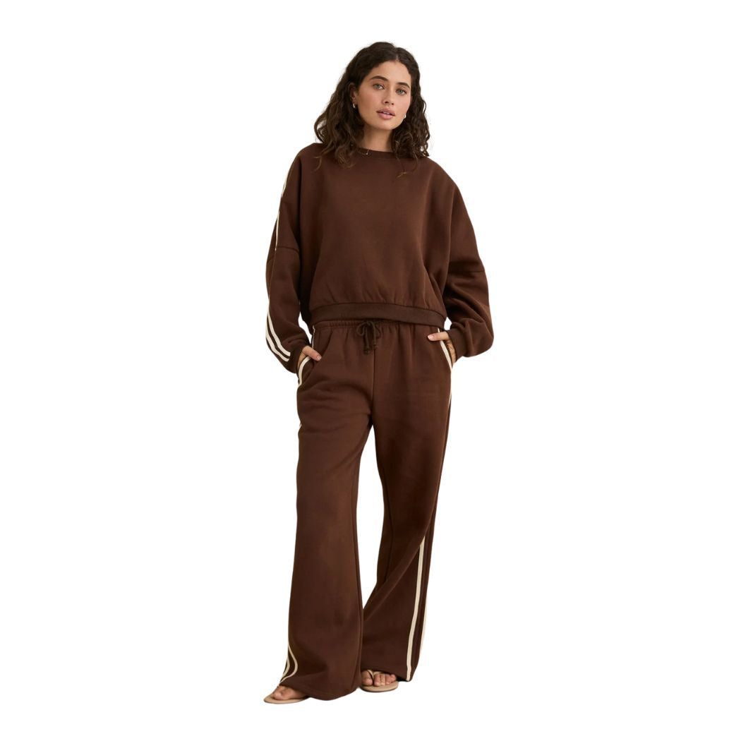 Rhythm Contrast Trackpant Brown