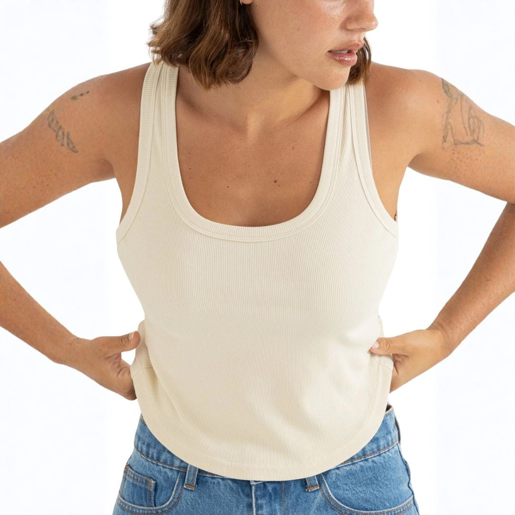 Rhythm Essential Rib Tank Natural