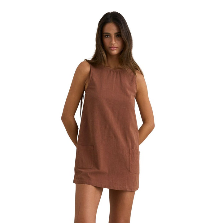 Rhythm Hanalei Mini Dress Chocolate