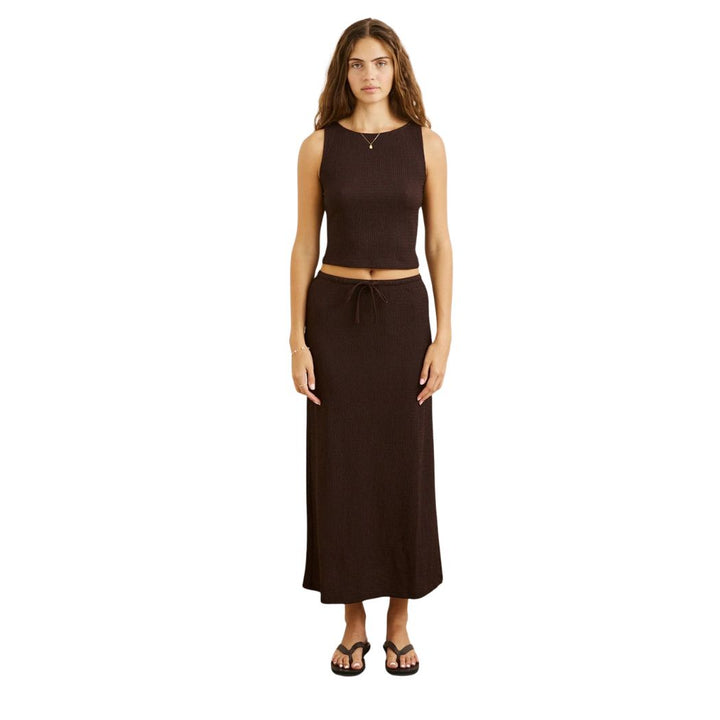 Rhythm Indie Maxi Skirt Chocolate