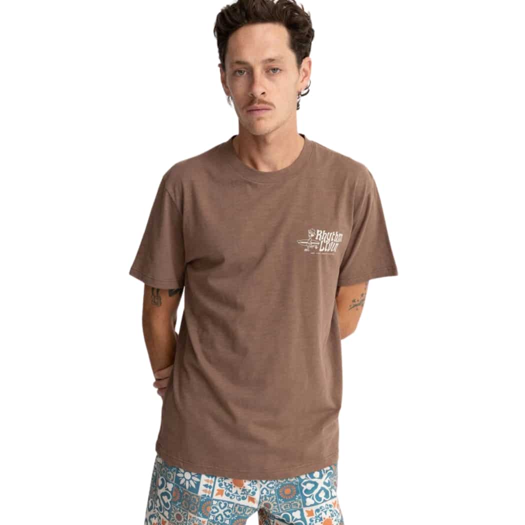 Rhythm Livin Slub Short Sleeve Tee Chocolate