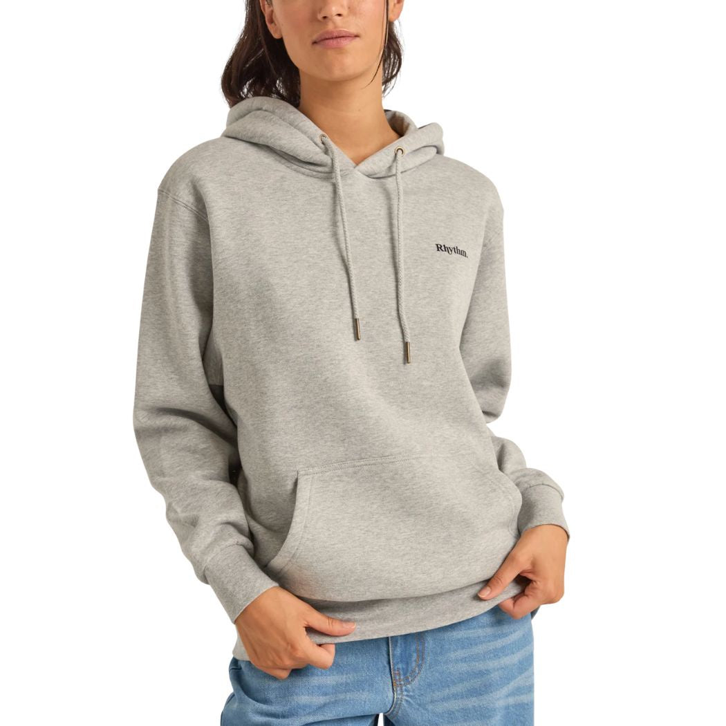 Rhythm Logo Boyfriend Hoodie Grey Heather