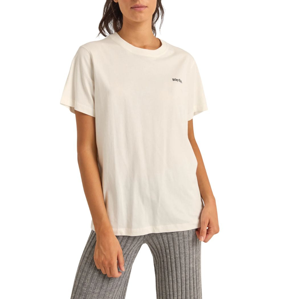 Rhythm Logo Boyfriend Tee White
