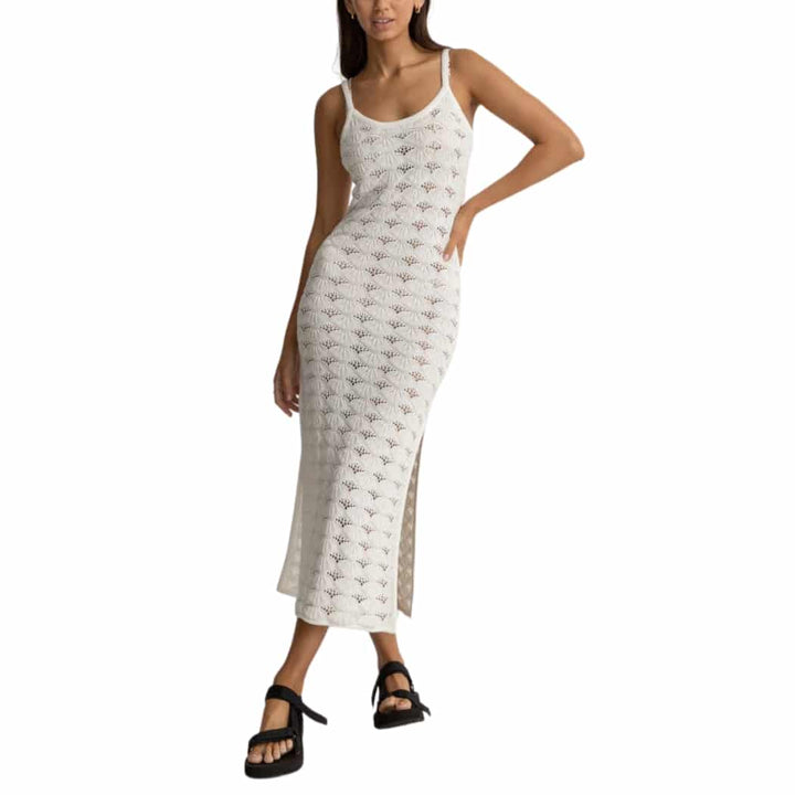 Rhythm Marketta Knit Midi Dress Cream