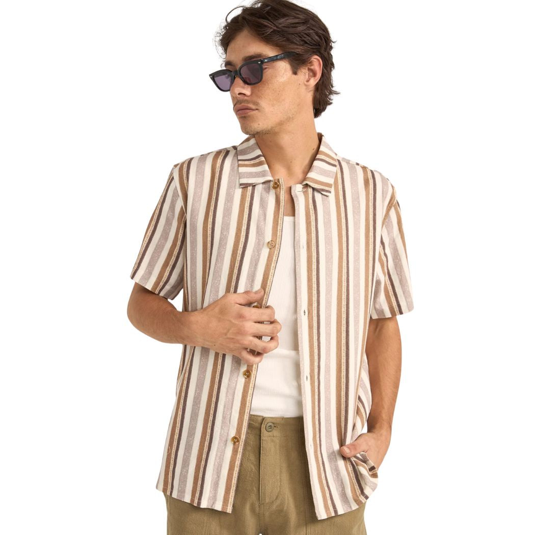 Rhythm Paisley Stripe Shirt Cedar