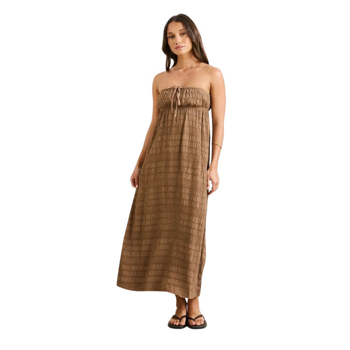Rhythm Sandy Cove Maxi Dress Brown