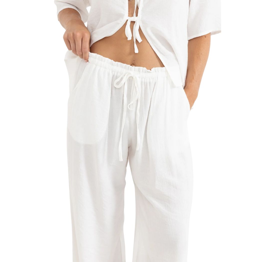 Rhythm Airlie Beach Pant White