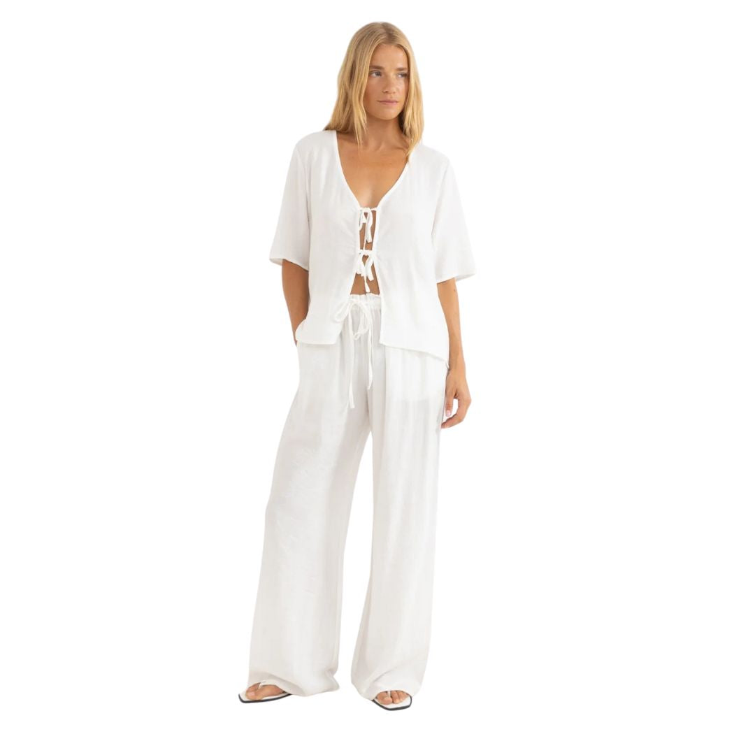 Rhythm Airlie Short Sleeve Top White