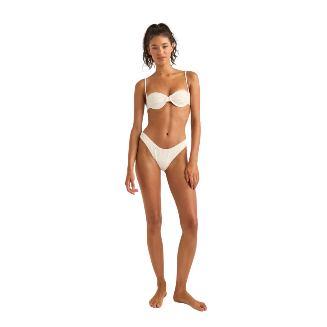 Rhythm Brighton Eyelet Pico Underwire Top Ivory