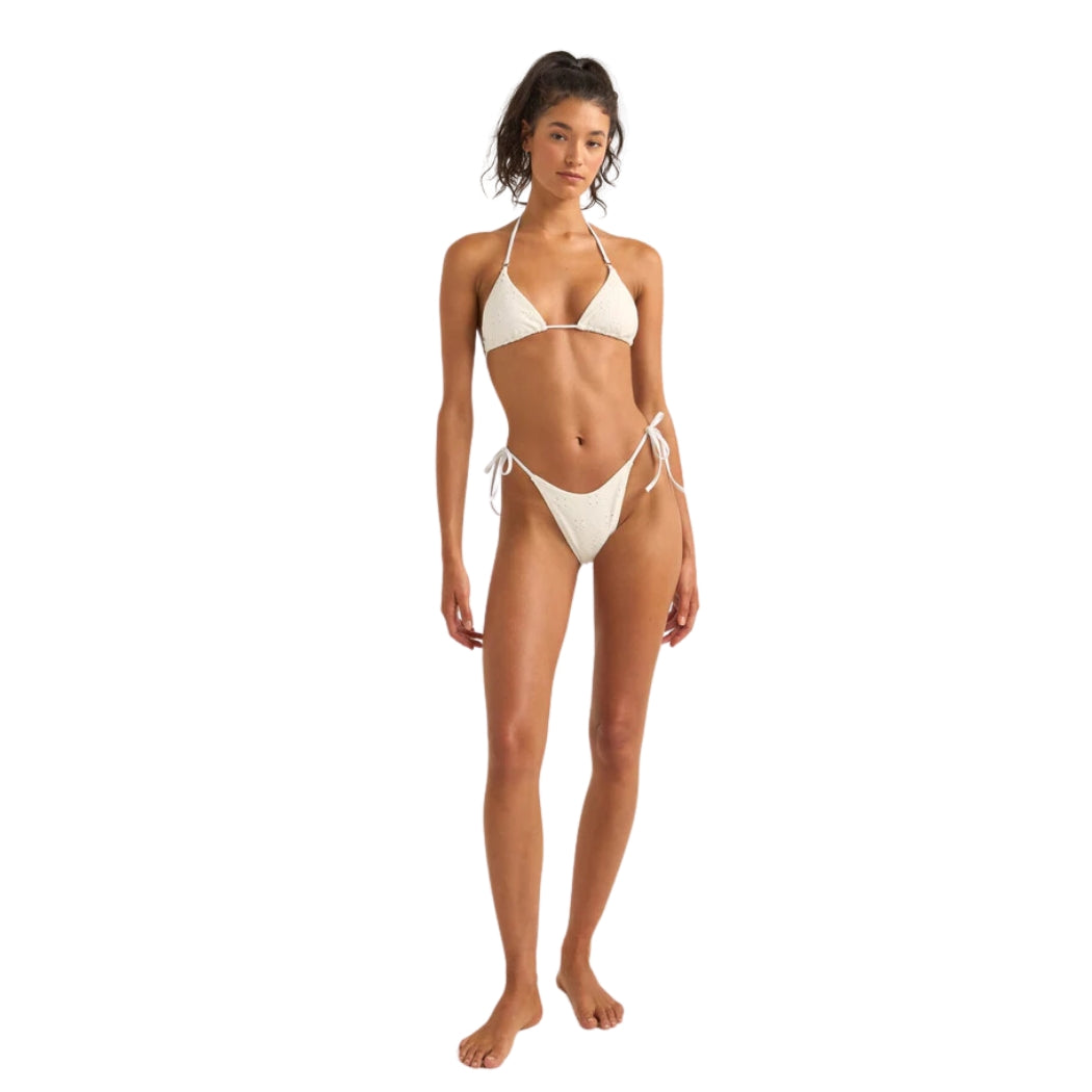 Rhythm Brighton Eyelet Slide Tri Top Ivory
