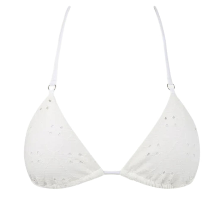 Rhythm Brighton Eyelet Slide Tri Top Ivory