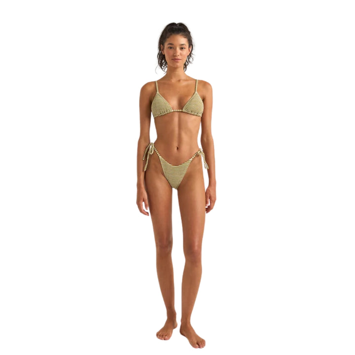 Rhythm Cove Stripe Tie Side Hi Cut Pant Olive