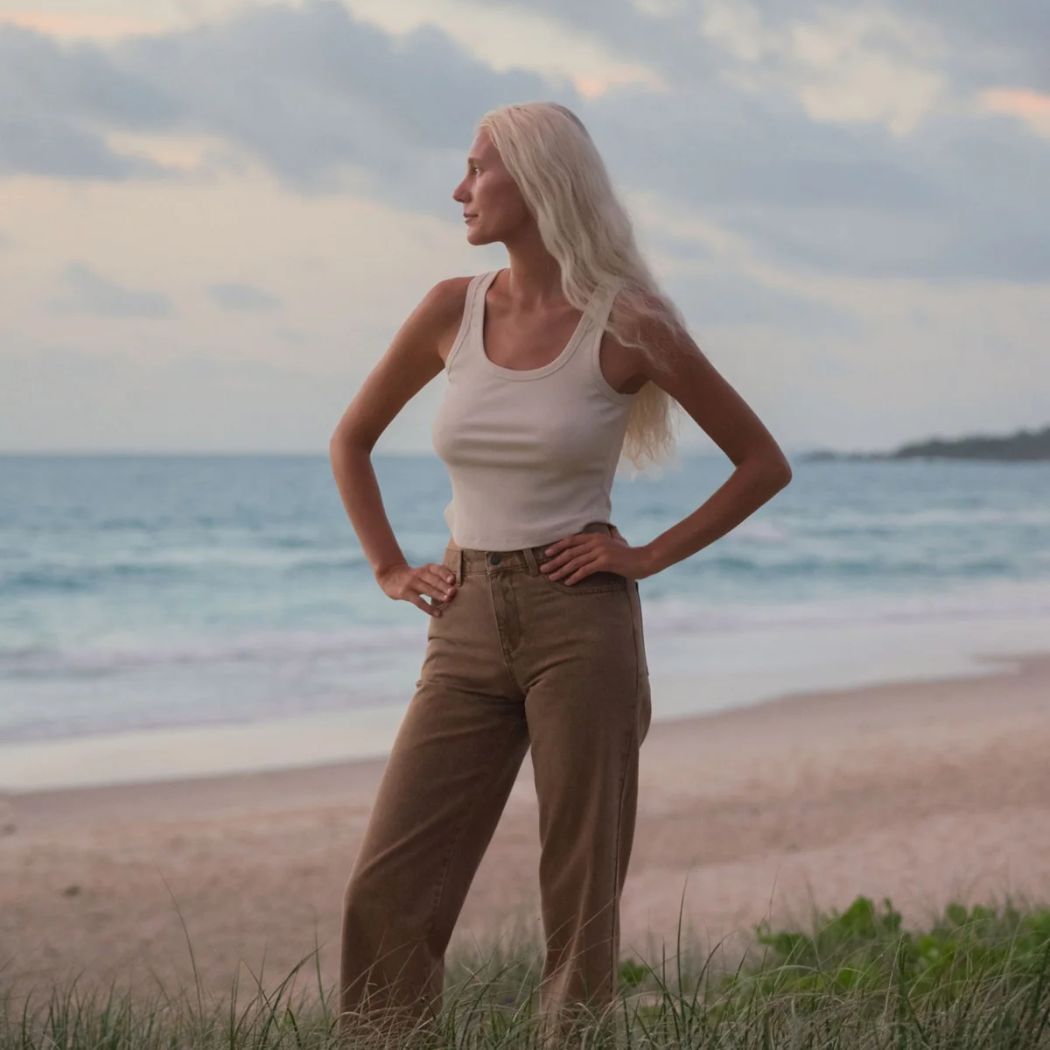 Rhythm Essential Rib Tank Natural