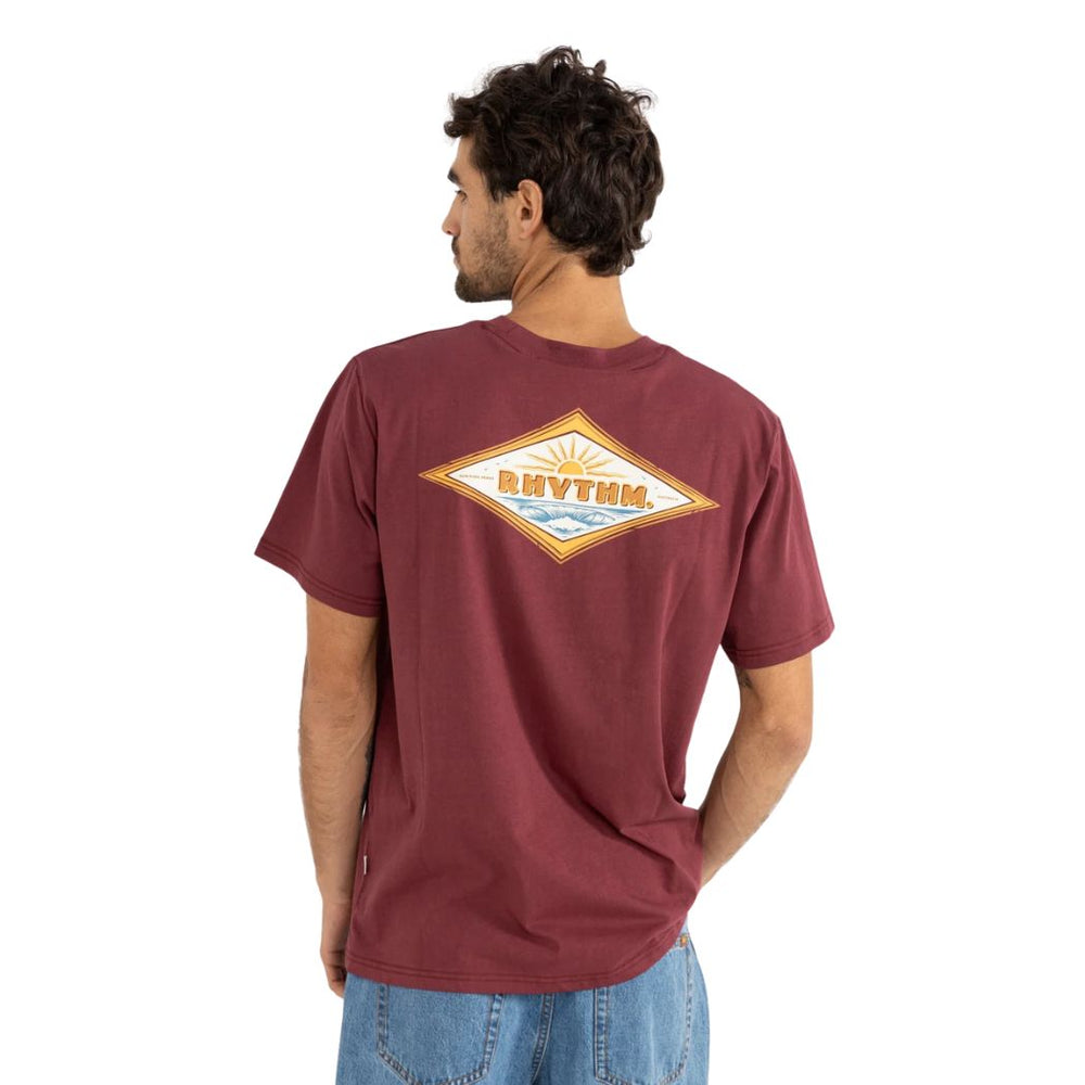 Rhythm Frame Tee Merlot