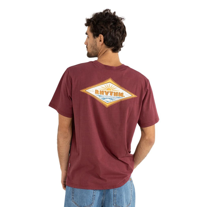 Rhythm Frame Tee Merlot