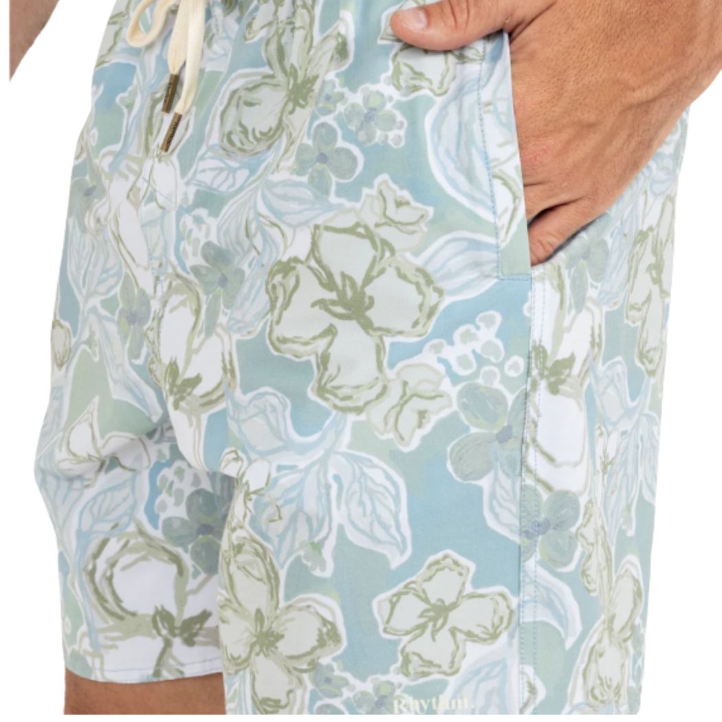 Rhythm In Bloom Beach Short Sea Blue