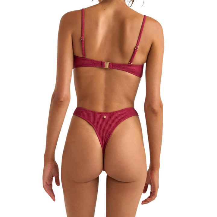 Rhythm Isla Rib Skimpy Pant Sangria