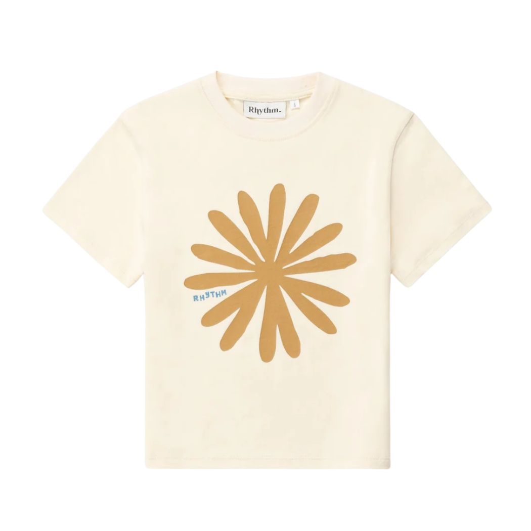 Rhythm Kids Sun RA Tee Natural White