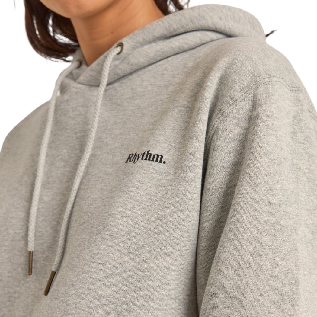Rhythm Logo Boyfriend Hoodie Grey Heather
