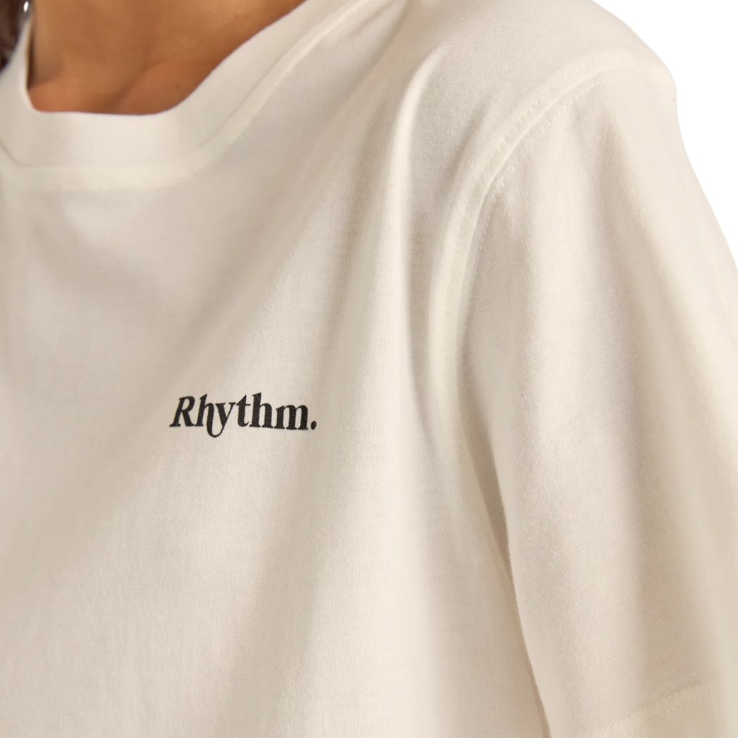 Rhythm Logo Boyfriend Tee White