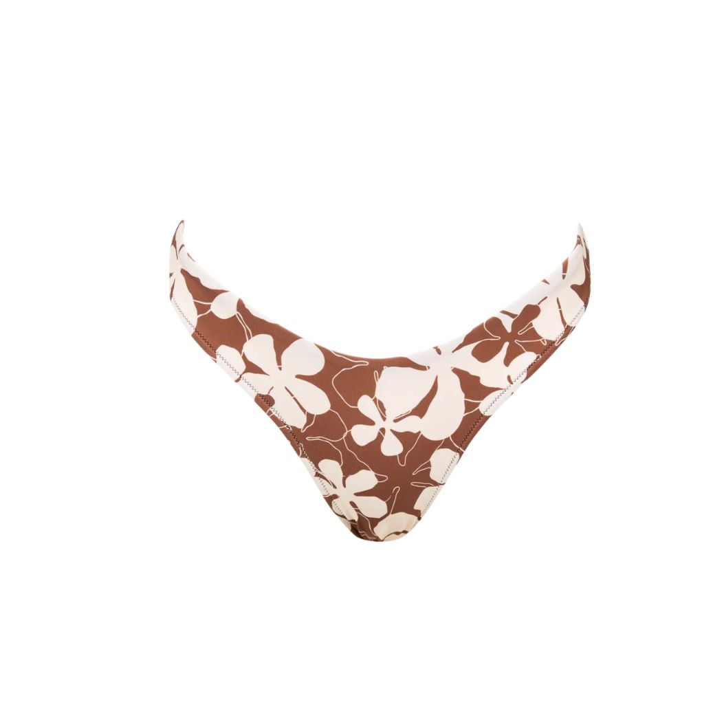 Rhythm Melia Floral Hi Cut Pant Chocolate