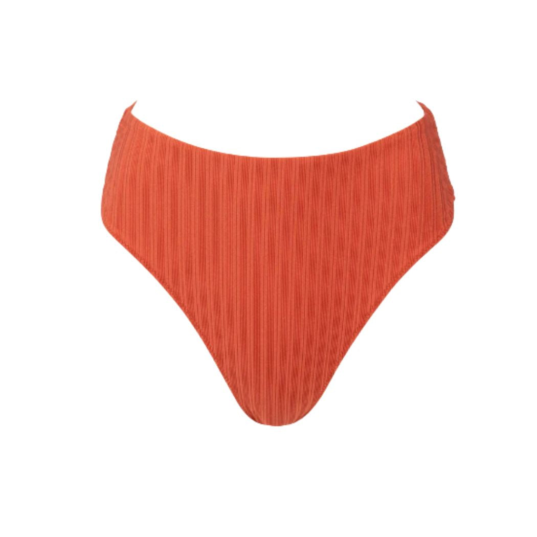 Rhythm Pacific Rib Gathered Hi Waist Pant Fire