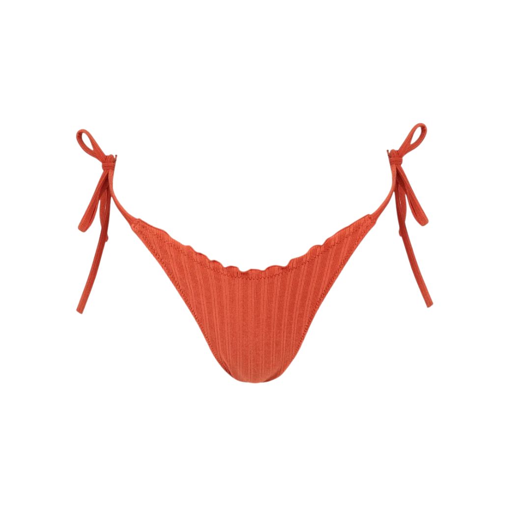 Rhythm Pacific Rib Tie Side Hi Cut Pant Fire