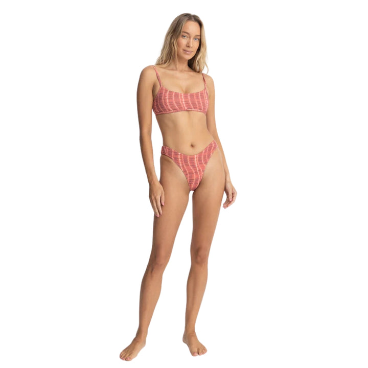 Rhythm Sahara Tie Dye Crop Top Red