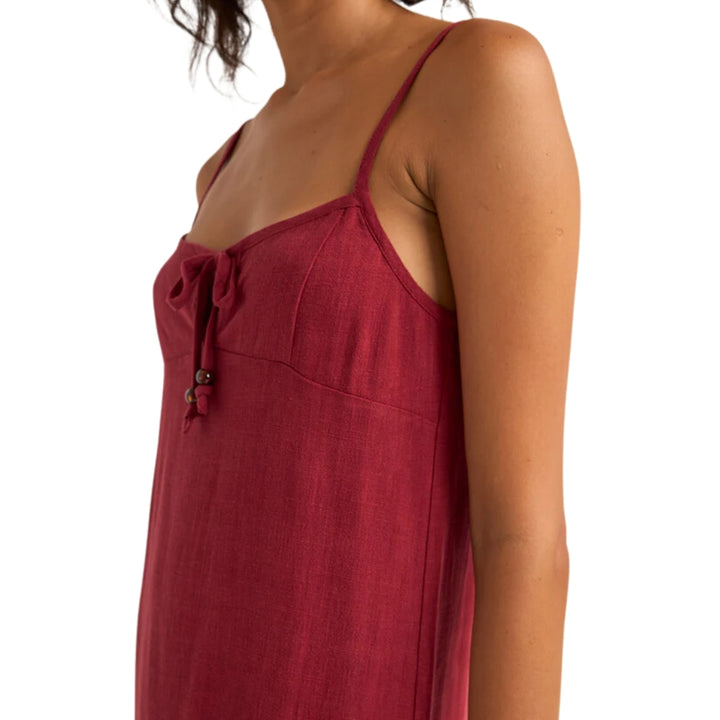 Rhythm Seacoast Keyhole Slip Dress Sangria