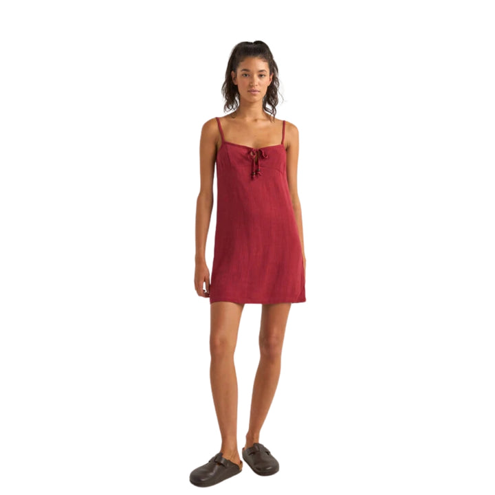 Rhythm Seacoast Keyhole Slip Dress Sangria