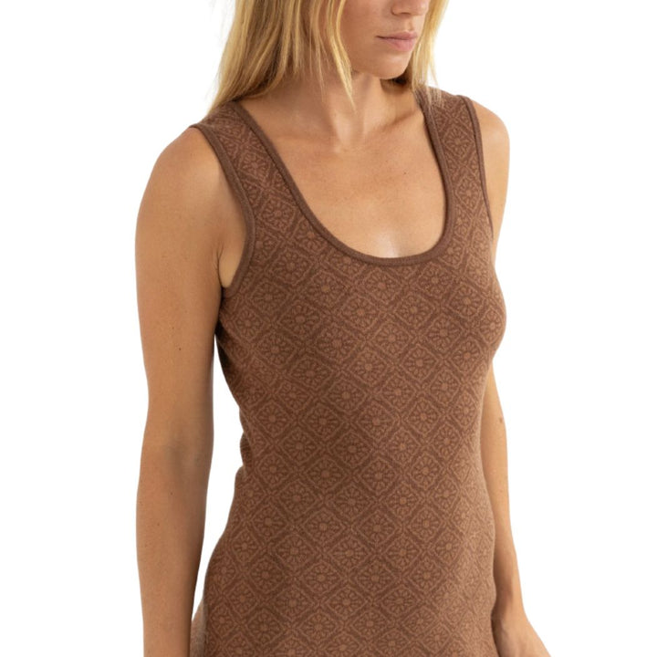 Rhythm Sunset Knit Mini Dress Chocolate