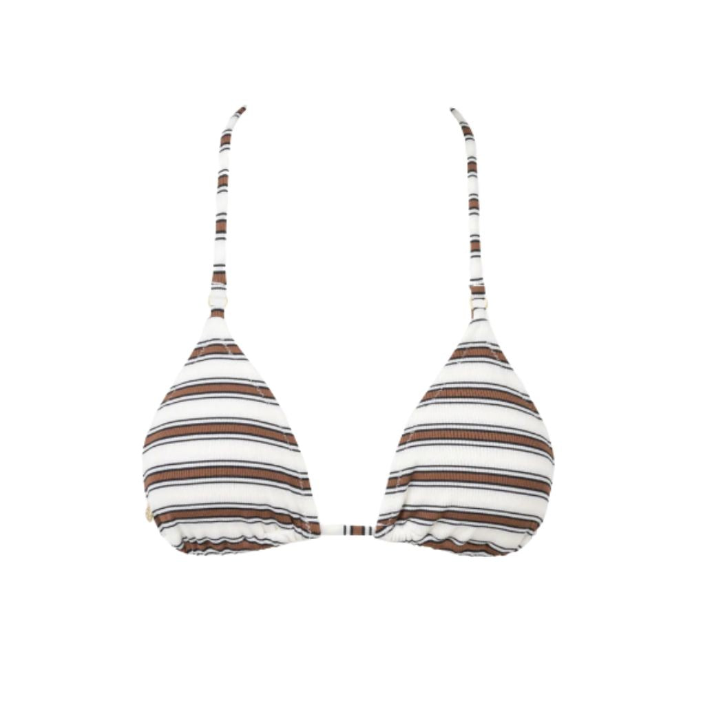 Rhythm Tami Stripe Slide Tri Top Chocolate