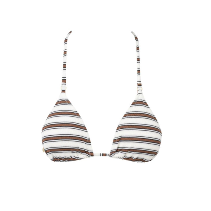 Rhythm Tami Stripe Slide Tri Top Chocolate