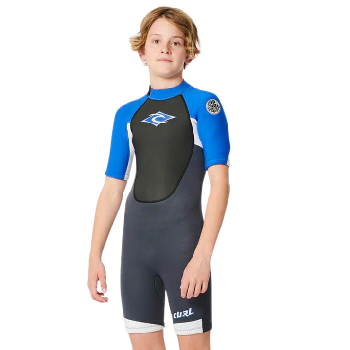 Rip Curl Boys Omega Back Zip Spring Suit Blue 