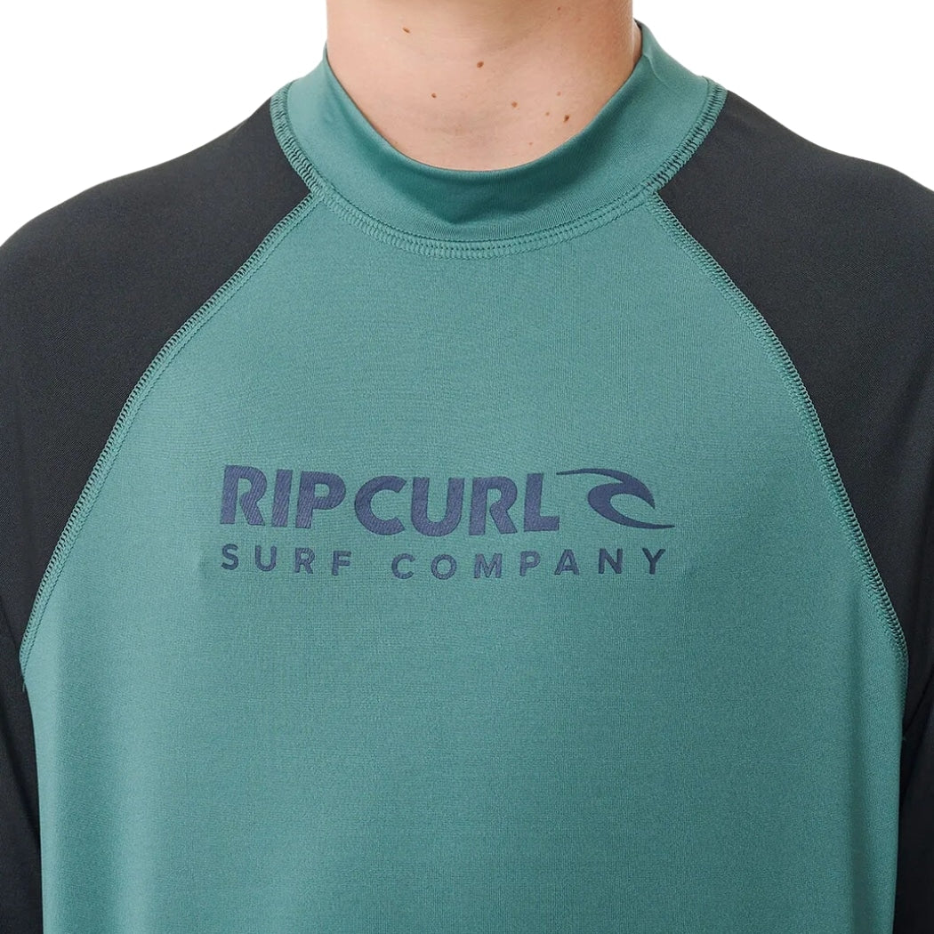 Rip Curl Boys Shock UPF LS Rash Shirt Blue Stone