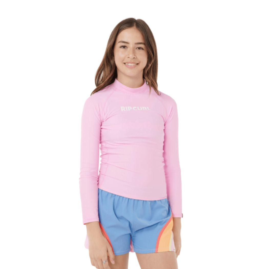 Rip Curl Classic Surf LS Rash Vest Girl Pink