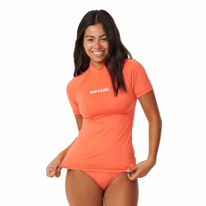 Rip Curl Classic Surf Short Sleeve Rashguard Coral