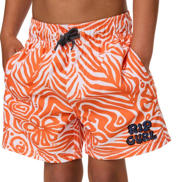 Rip Curl Cosmic Surfing Volley Boy Mandarin Orange