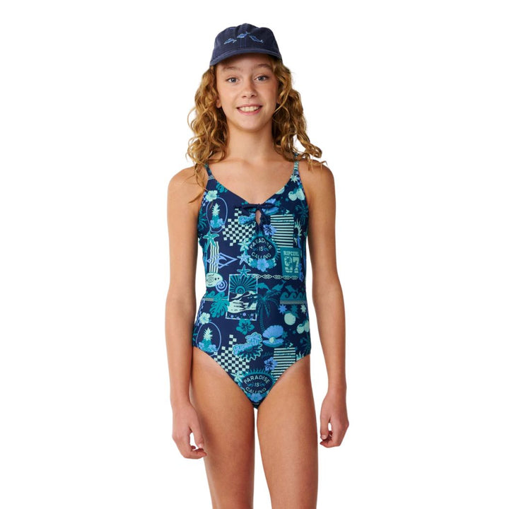 Rip Curl Girl Costa Del Sol One Piece Nautical Blue