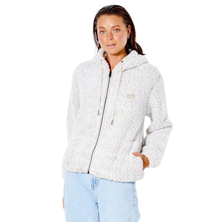 Rip Curl Dark And Stormy Zip Through Off White