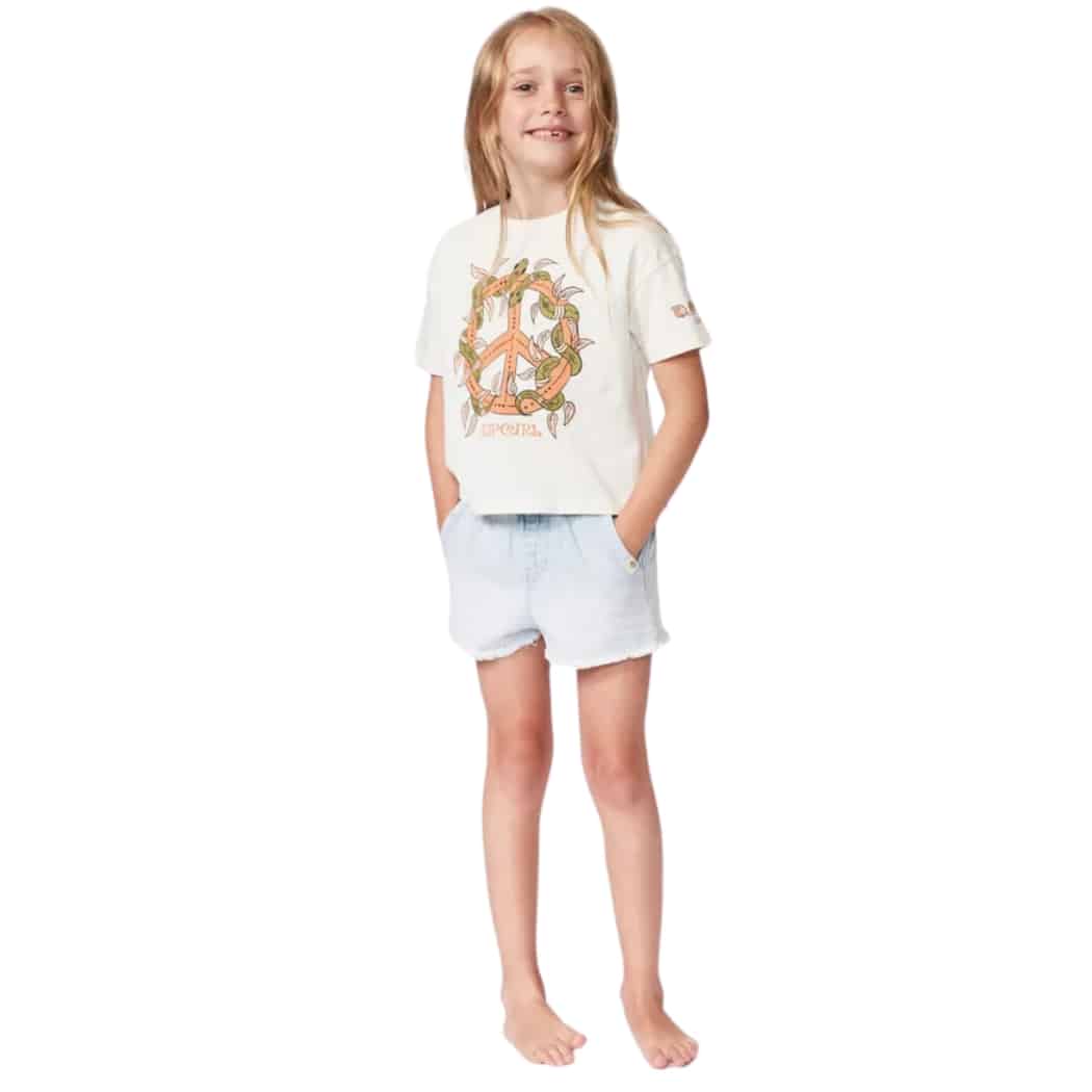  Rip Curl Earth Waves Tee Kids Bone