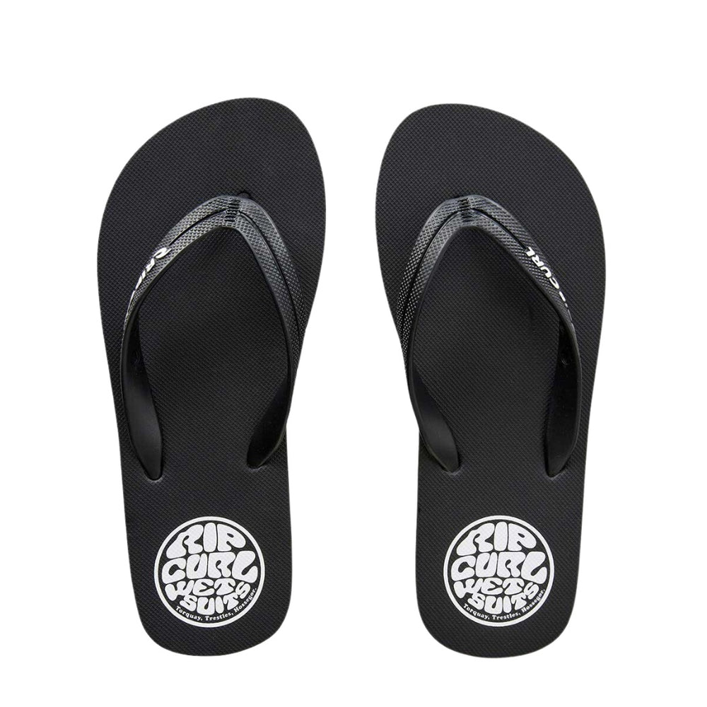 Rip Curl Icons Bloom Open Toe Thongs Black White