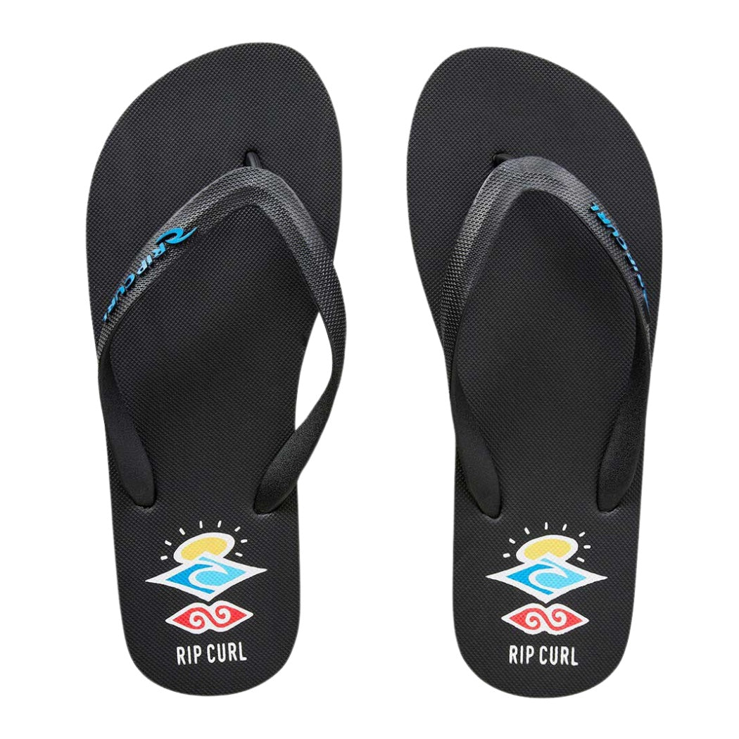  Rip Curl Icons Bloom Open Toe Thongs Black Blue