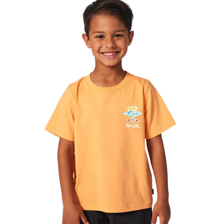 Rip Curl Icons of Shred Tee Boy Mandarin Zest