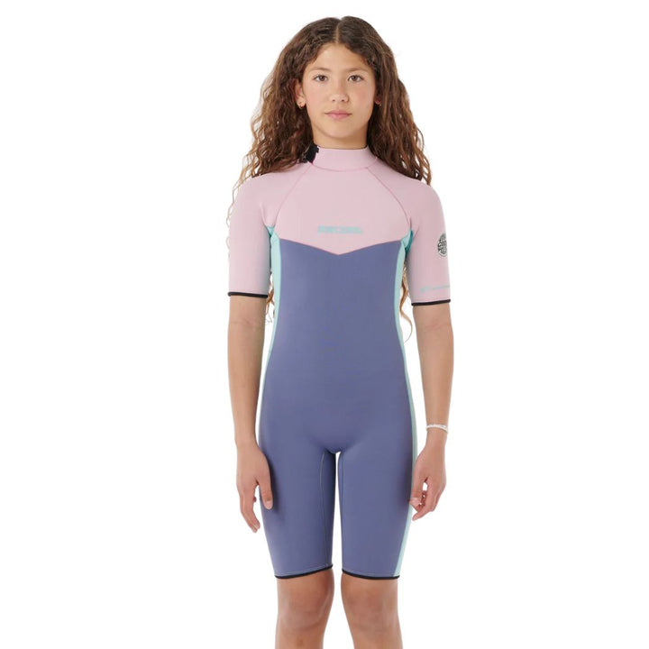 Rip Curl Kids Dawn Patrol Back Zip Springsuit Pink