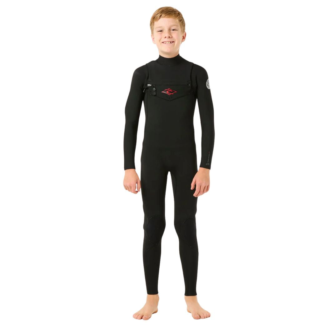 Rip Curl Kids Dawn Patrol Chest Zip  3 2 Steamer Black